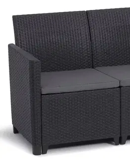 KETER Zahradní pohovka CLARA 2 seater | grafit