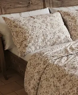 Kvalitex Bavlněné povlečení Kvítí béžová