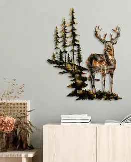 Dekorativní kovový doplněk na zeď Deer 3