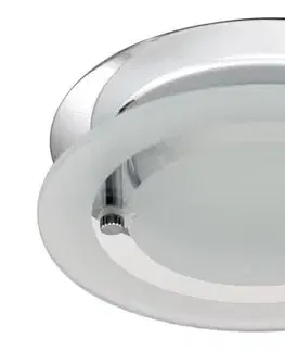 Kulaté chromové stropní svítidlo se sklem OZS-08