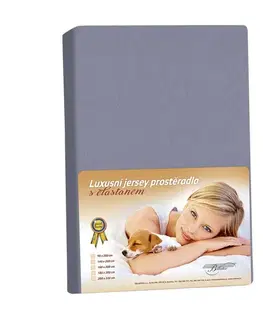 Bellatex Jersey prostěradlo s elastanem tmavě šedá , 160 x 200 cm