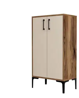 Botník Prag - Walnut, Cream