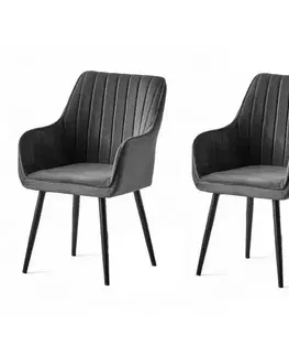 Sada jídelních židlí Nova Anthracite and Black, 2 ks