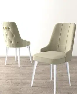Sada židlí (6 kusů) Newa - Cream, White