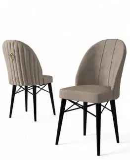 Sada židlí (6 kusů) Ritim - Cappuccino, Black