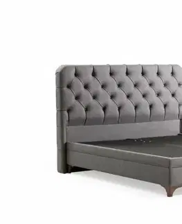 Rám jednolůžkové postele s čelem Samira 100 x 200 - Grey