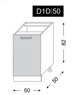 ArtExt Kuchyňská skříňka spodní BONN | D1D 50 Barva korpusu: Grey