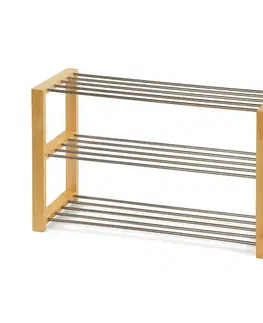 Kovový botník FRAME 3, přírodní