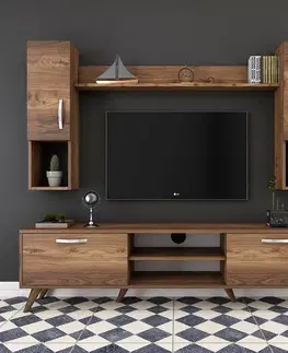 Televizní stěna Mio Walnut