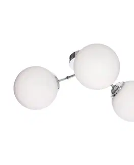BELWEDER chromová nástěnná lampa 3x40W E14 bílé stínidlo