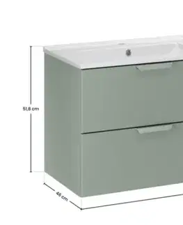 ArtCom Koupelnová skříňka s umyvadlem ASTER Green U120cm | 120 cm
