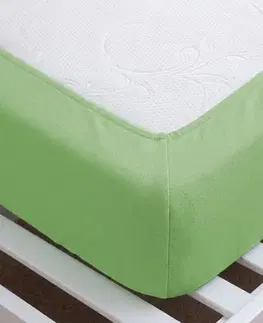 4Home Jersey prostěradlo MAKO zelená, 140–160 x 200 cm