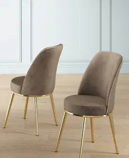 Sada židlí (4 kusy) Pefa - Cappuccino, Gold