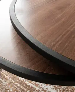 Odkládací stolek Tambur Walnut, 2 ks