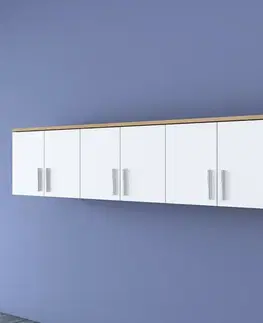 Nástěnná skříňka Ema White and Walnut
