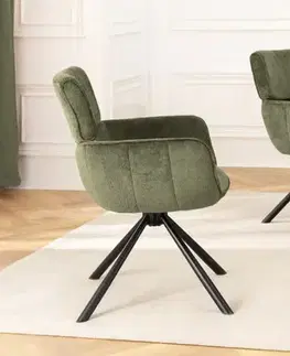 Otočné jídelní křeslo VENVET 2 ks Dekorhome