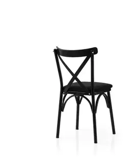Sada jídelních židlí Ekol Black and Black, 2 ks