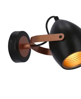 Černo-měděná nastavitelná nástěnná lampa E14 40W Anica