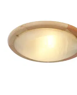 Stropní svítidlo Bambusové stropní svítidlo Dřevěné Standardní 2X60 W E27 Borovice