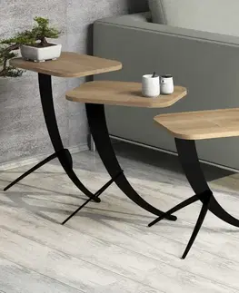 Sada odkládacích stolků (3 kusy) Pion - Oak