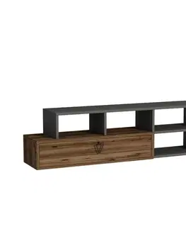 TV stolek Duru - Light Walnut, Anthracite