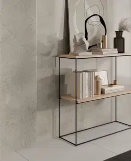 ArtAdrk Příruční stolek TONI | černé nohy Barva: Beton