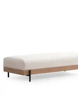 Taburet Eti Oak Pouffe White