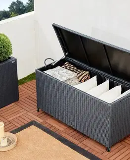 Zahradní úložný box D2318 černá Dekorhome