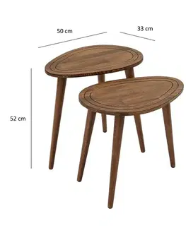 Sada odkládacích stolků Sweet Walnut, 2 ks