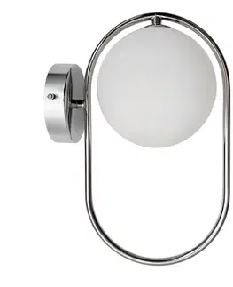 Nástěnná lampa Cordel chrom 1x28W G9 s bílým stínidlem