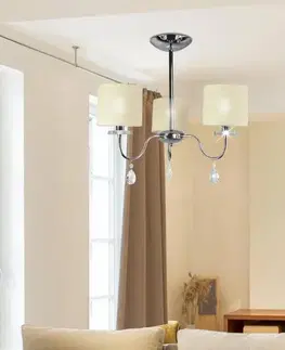 Chromová stropní lampa 3x40W lustr + krystaly Estera