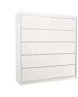 ArtAdrk Šatní skříň ESTEVA | bílá 200 cm