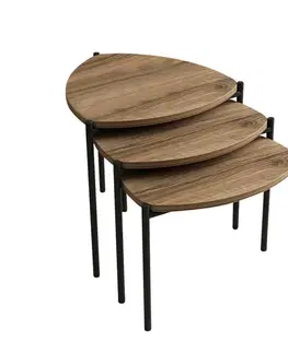 Odkládací stolek Lenny Walnut, 3 ks