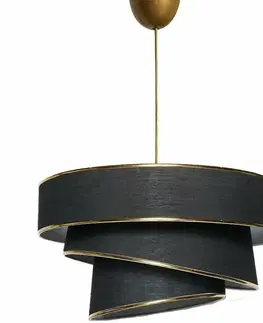 Závěsný lustr Couper - Black, Gold