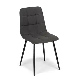Jídelní židle SOFFIA šedý manšestr, 4 ks