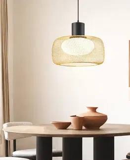 Lampa wisząca Sopra 40 czarno złota metalowa nad stół do salonu