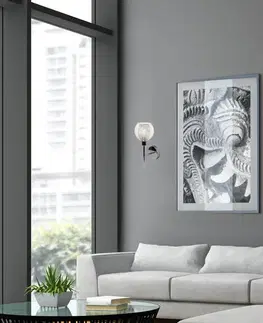 Nástěnná lampa ozzo chrom průhledné stínidlo