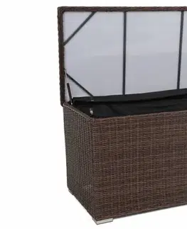 Zahradní úložný box polyratan 1037 l