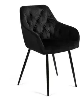 Jídelní židle BOUDOIR černá, 2 ks