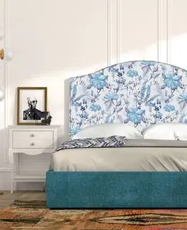 Estila Luxusní klasická manželská postel Genova s elegantním čalouněným čelem 160cm