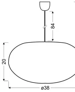 Závěsná stropní lampa 1X60W E27 krémová LIVIO