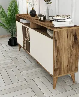 Skříňka Milan Walnut and Cream