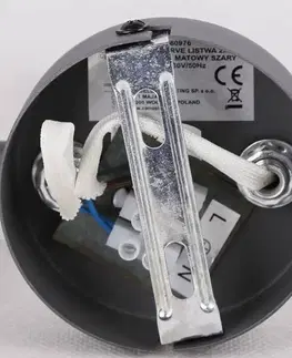 Nástěnná lampa Verve, pásková, E14, matně šedá