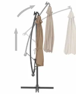 Konzolový slunečník s LED světly Ø 300 cm