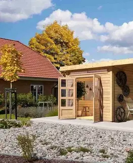 Dřevěný zahradní domek KANDERN 6 s přístavkem 320 Lanitplast