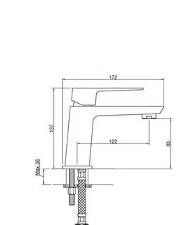 INVENA Umyvadlová baterie PAROS chrom BU-09-001-A