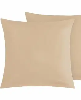 Bellatex Bavlněné povlaky na polštář hnědá, 40 × 40 cm, 2 ks, 40 x 40 cm