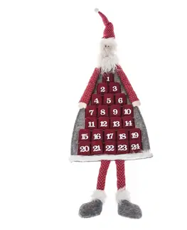 Závěsný adventní kalendář Santa, 110 cm