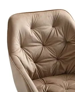 Jídelní židle BUTTON LOUNGE béžová, 2 ks