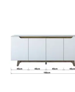 Skříňka Good White and Walnut